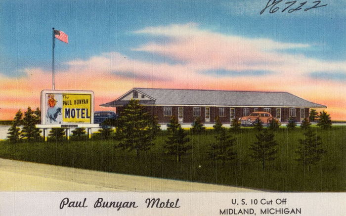Paul Bunyan Motel - Vintage Postcard (newer photo)